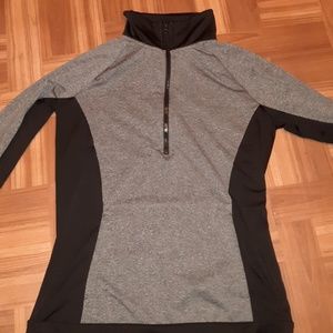Black and grey athletic sweater